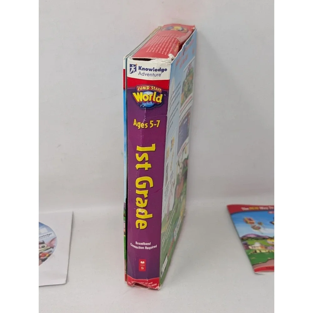 Jump Start‎ World 1st Grade CIB Box PC CD-ROM Game Scholastic Windows XP Vista